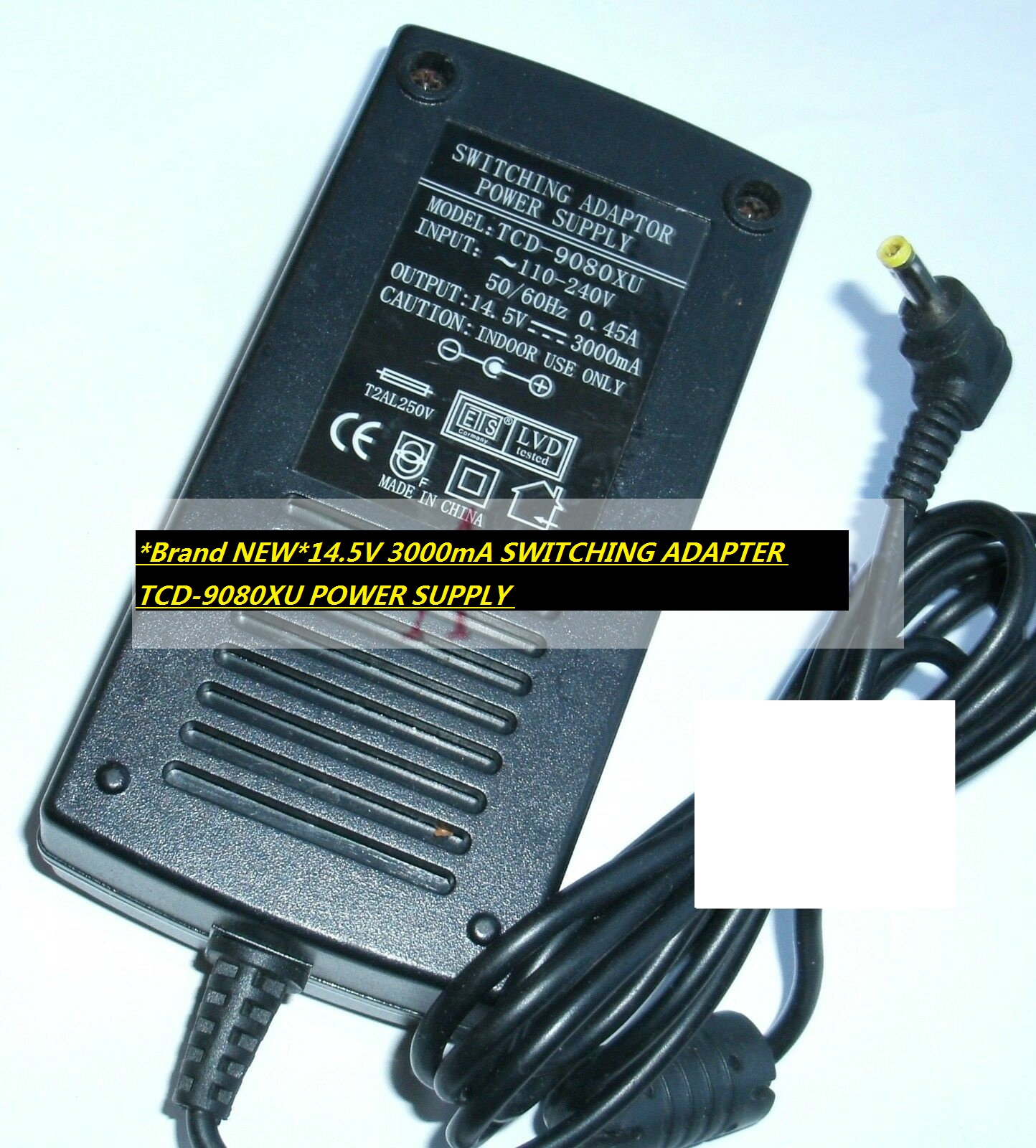 *Brand NEW*14.5V 3000mA SWITCHING ADAPTER TCD-9080XU POWER SUPPLY